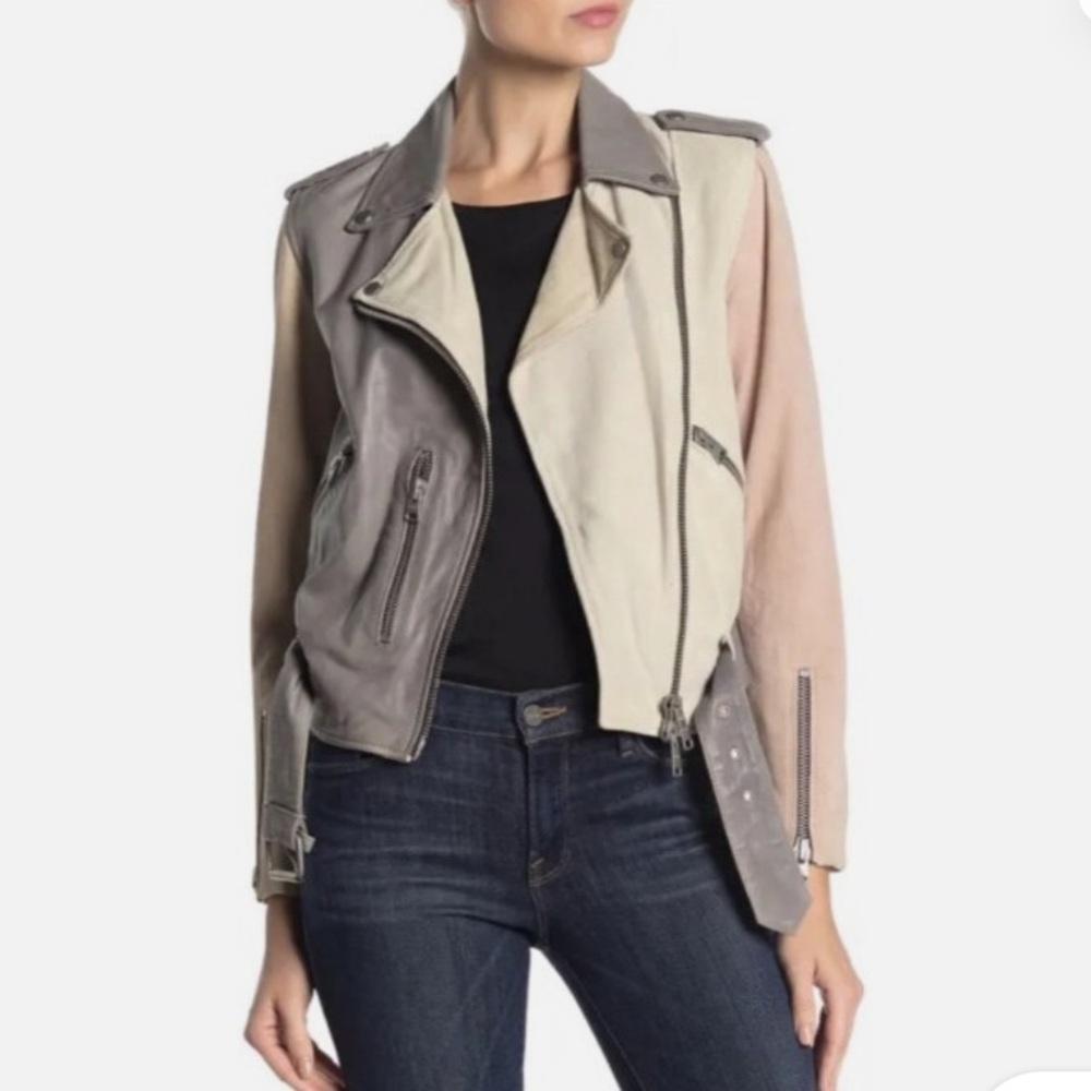 AllSaints Suede Biker Jacket, worn 2 times